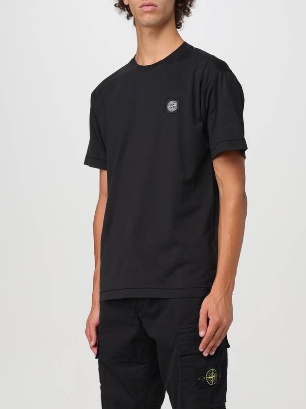 T-shirt basic con mini logo Stone Island - STONE ISLAND - BALAAN 4