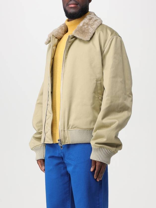 cotton shearling bomber jacket hunter - BURBERRY - BALAAN 5