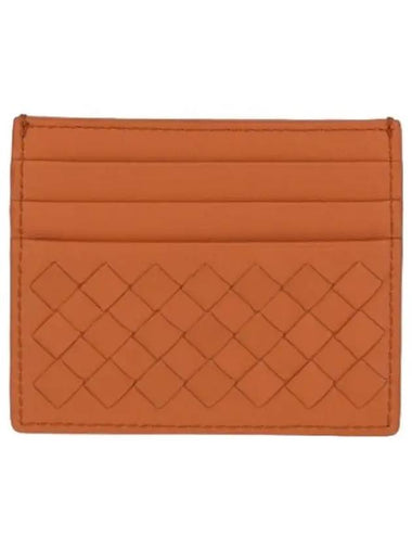 Intrecciato Napa card case clay - BOTTEGA VENETA - BALAAN 1