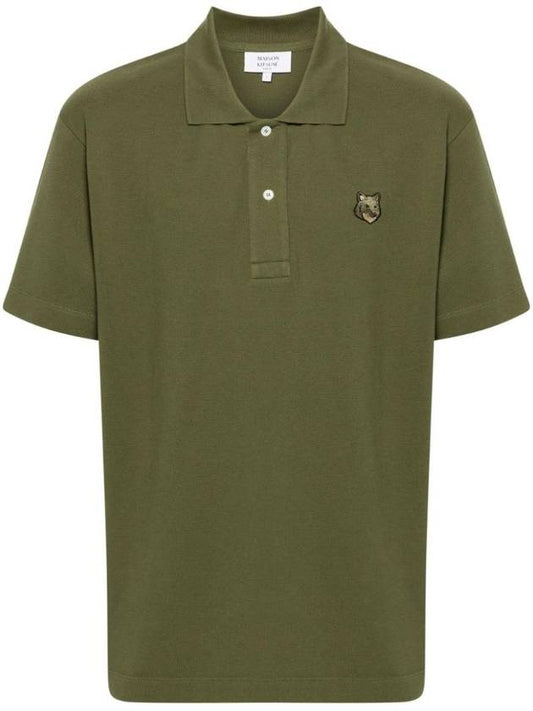 Bold Fox Head Patch Comfort Polo Shirt Military Green - MAISON KITSUNE - BALAAN 1