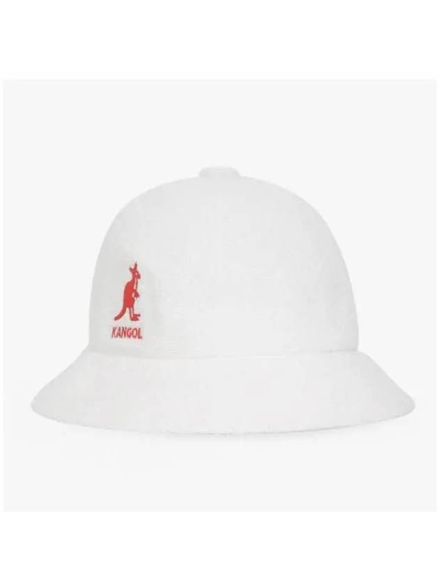 K3407 WHITE Bermuda casual big logo bucket hat - KANGOL - BALAAN 3