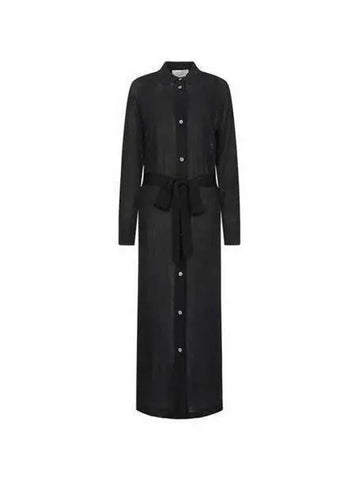 Belted shirt dress black FILI SNW 950 - STUDIO NICHOLSON - BALAAN 1