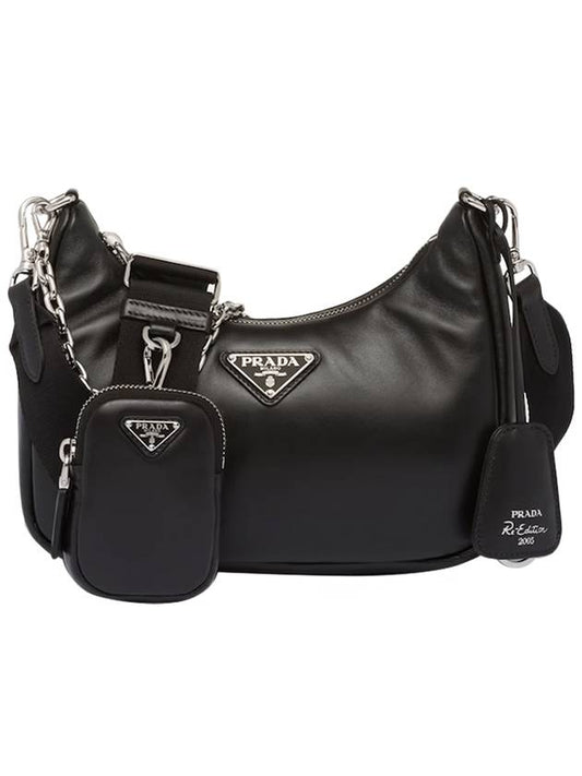 Re-Edition 2005 Padded Nappa Leather Shoulder Bag Black - PRADA - BALAAN 2