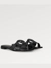 LV Isola Flat Mule Black Sandals Slippers Women - LOUIS VUITTON - BALAAN 3