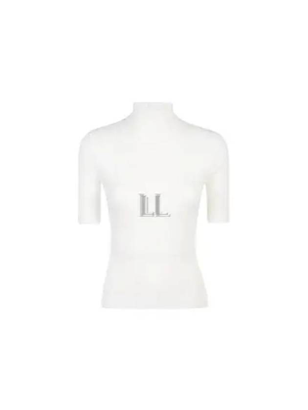 Women's Logo Mock Neck Knit Top White - COURREGES - BALAAN 2