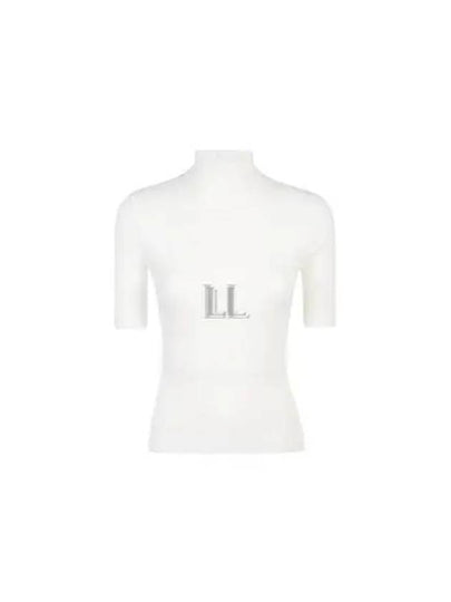 Women's Logo Mock Neck Knit Top White - COURREGES - BALAAN 2