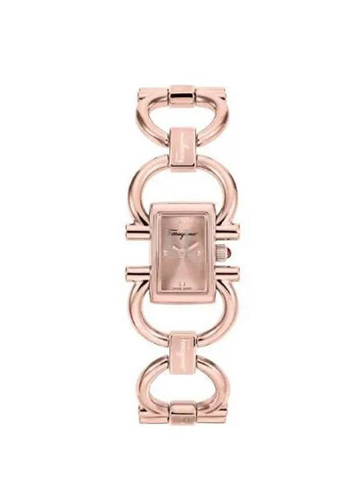 Women's Double Gancini Mini Bracelet Watch Rose Gold - SALVATORE FERRAGAMO - BALAAN 2