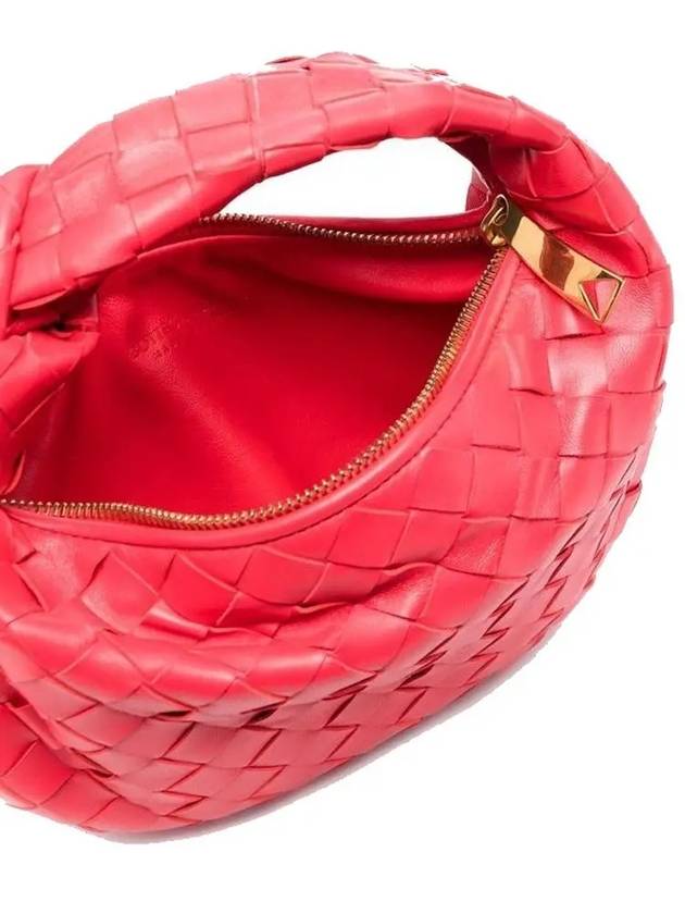 Jodie Intrecciato Small Tote Bag Red - BOTTEGA VENETA - BALAAN 5