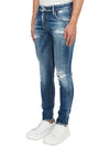 Super Twinky Medium Basic Ripped Jeans Blue - DSQUARED2 - BALAAN 3