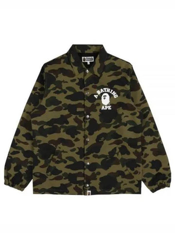 A BATHING APE 24 1St Camo COACH Jacket M 1K30140005 GREEN - BAPE - BALAAN 1