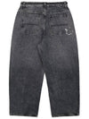 BBD Leopard Classic Smile Logo Denim Pants Vintage Black - BLACKBLOND - BALAAN 3