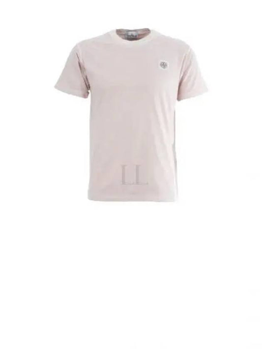 Organic Cotton Short Sleeve T-Shirt Pink - STONE ISLAND - BALAAN 2