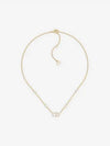 Clair D Lune Necklace Gold Finish Metal White Resin Pearls White Crystals - DIOR - BALAAN 3