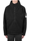 Logo Patch Pocket Anorak Black - STONE ISLAND - BALAAN 2