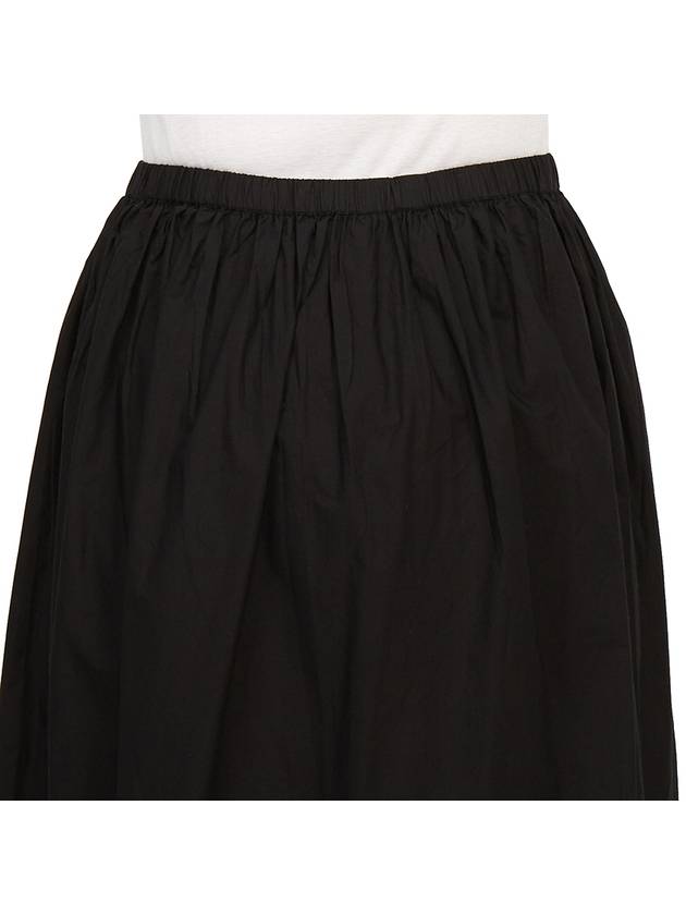 Flounce Maxi Skirt Black F7919 - GANNI - BALAAN.