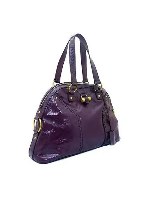 YSL Yip 156464 Muse L Purple Patent Tote Bag - SAINT LAURENT - BALAAN 3