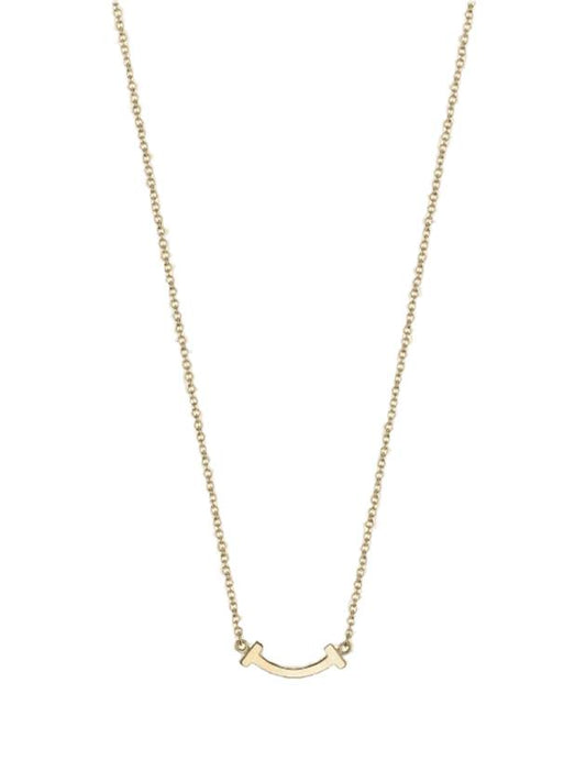 Tiffany & Co. T Smile Pendant Necklace Gold - TIFFANY & CO. - BALAAN 1