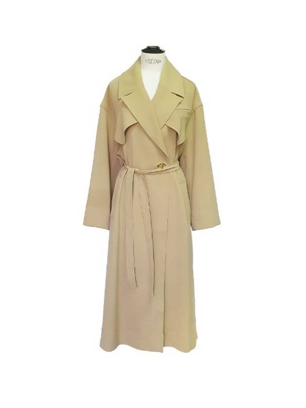 Women's Button Point Trench Coat - GANNI - BALAAN 1