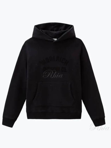 Hoodie in pure cotton CFWOSW0202MRUT3290 100 logo - WOOLRICH - BALAAN 1