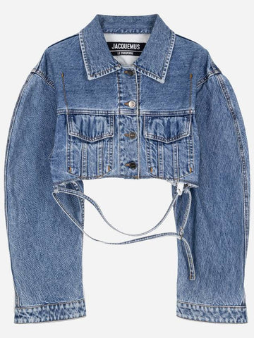 Jacquemus Cropped Denim Jacket 23H233DE021 - JACQUEMUS - BALAAN 1