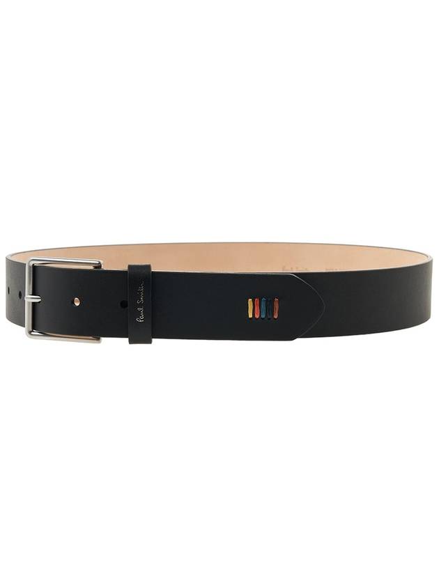 Men's Stitched Leather Belt Black - PAUL SMITH - BALAAN 6