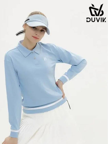 Stingray Fit Y Collar Long Sleeve T-shirt DD3WTS152SB - DUVIK - BALAAN 1