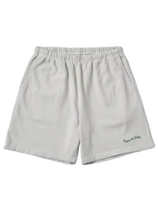 Micro Word Mark S Shorts Pants Heather Gray - MUSEUM OF PEACE & QUIET - BALAAN 1