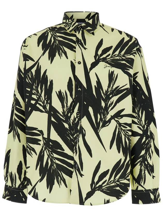 'La Chemise Simon' Multicolor Shirt With Palms Print In Cotton Man - JACQUEMUS - BALAAN 1