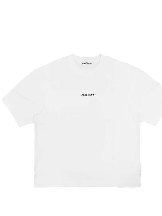 Stamp Logo Cotton Short Sleeve T-Shirt White - ACNE STUDIOS - BALAAN 2