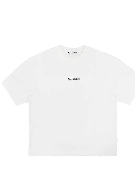 Stamp Logo Cotton Short Sleeve T-Shirt White - ACNE STUDIOS - BALAAN 2