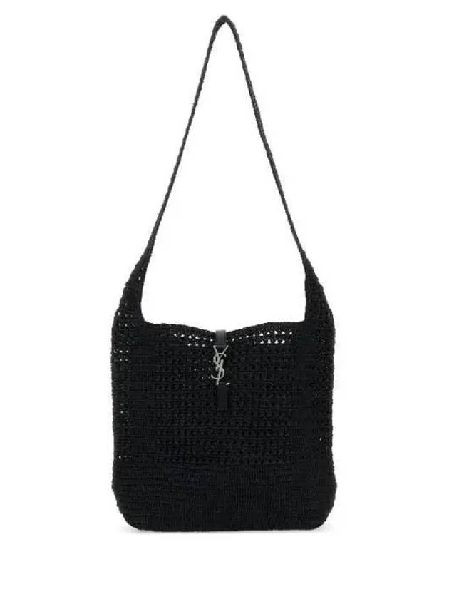 Raffia Shoulder Bag Black - SAINT LAURENT - BALAAN 2