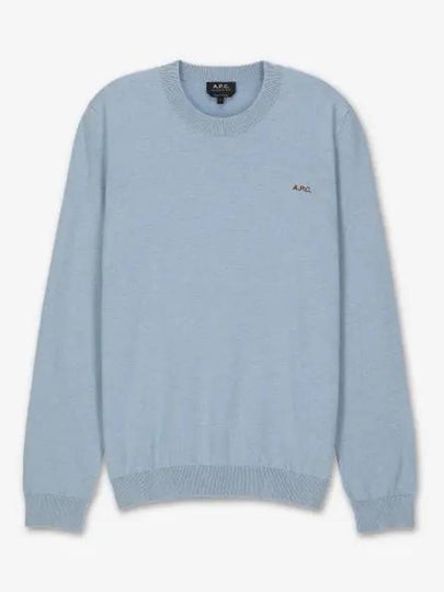 Logo Crew Knit Top Light Blue - A.P.C. - BALAAN 2