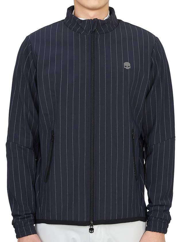 men's brushed zip-up jacket navy - HYDROGEN - BALAAN 1