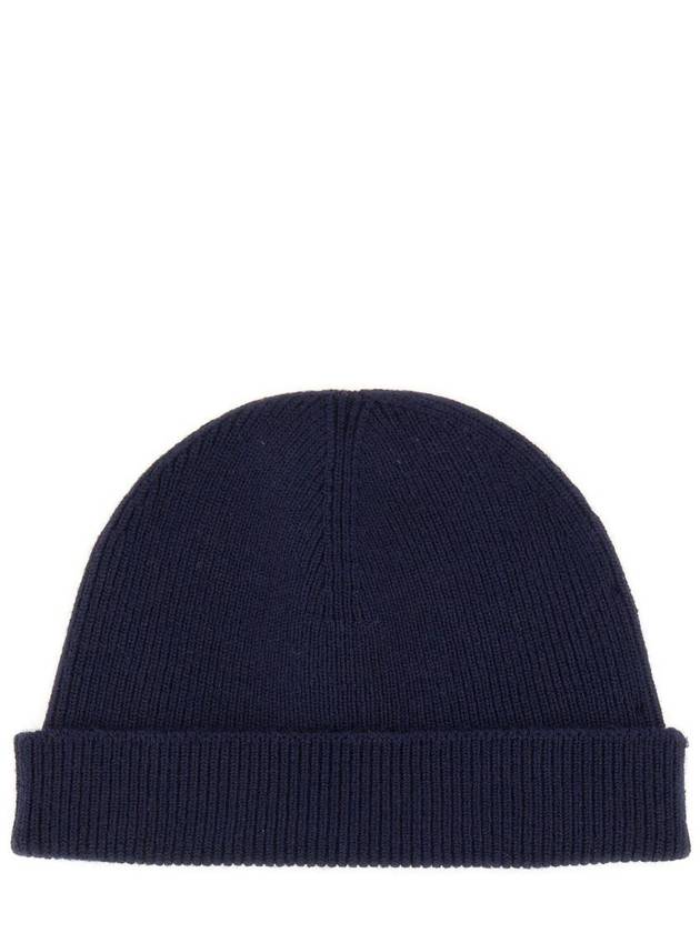 Logo Patch Knit Beanie Blue - JIL SANDER - BALAAN 3