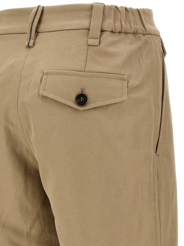 Brunello Cucinelli Linen Cotton Trousers - BRUNELLO CUCINELLI - BALAAN 4