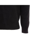 Logo Patch Lambswool Crewneck Knit Top Black - STONE ISLAND - BALAAN 9