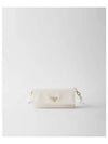 Triangle Logo Leather Mini Bag White - PRADA - BALAAN 2