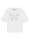 Women's Butterfly Short Sleeve T-Shirt White - GANNI - BALAAN 2