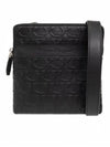 Gancini Embossed Travel Cross Bag Black - SALVATORE FERRAGAMO - BALAAN 2