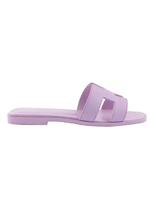 Oran Sandals Slippers Purple - HERMES - BALAAN.