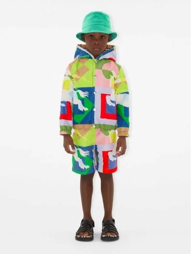 Kids Check Reversible Windbreaker Jacket - BURBERRY - BALAAN 6