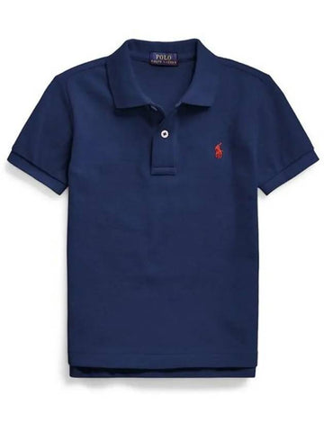 Kids Pony Logo Embroidered Collar T Shirt 603252 005 - POLO RALPH LAUREN - BALAAN 1