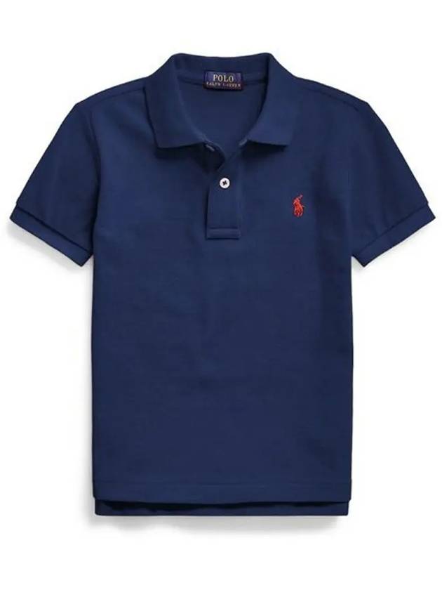 Kids Pony Logo Embroidered Collar T Shirt 603252 005 - POLO RALPH LAUREN - BALAAN 2