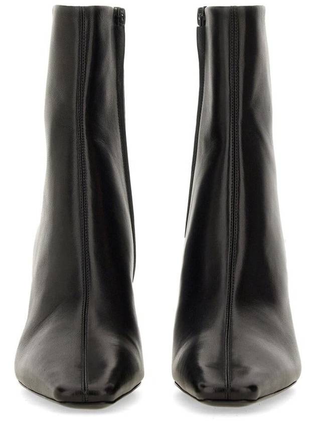 Jill Leather Ankle Boots Black - SAINT LAURENT - BALAAN 5