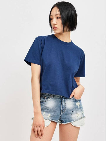 Seawear Confucian fit cropped short sleeve tshirt navy - C WEAR BY THE GENIUS - BALAAN 1