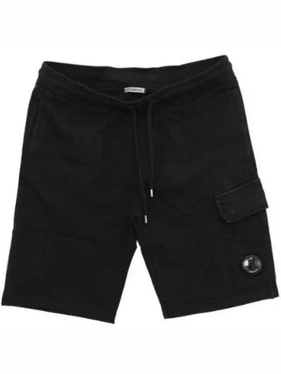 Men's Lens Patch Cargo Shorts Black - CP COMPANY - BALAAN 2