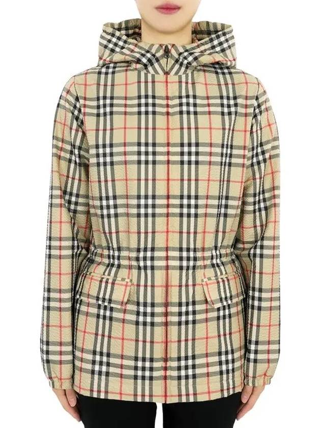 Kids Vintage Check Hooded Jacket Archive Beige - BURBERRY - BALAAN 3