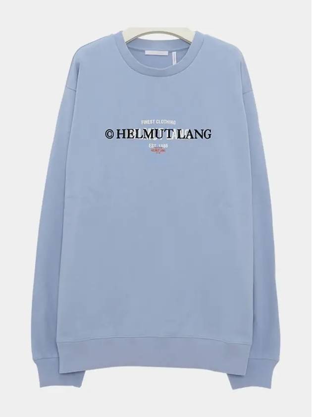 Layer Logo Sweatshirt Sky Blue - HELMUT LANG - BALAAN 3