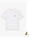 Small Heart Logo Short Sleeve T-Shirt White - AMI - BALAAN 2