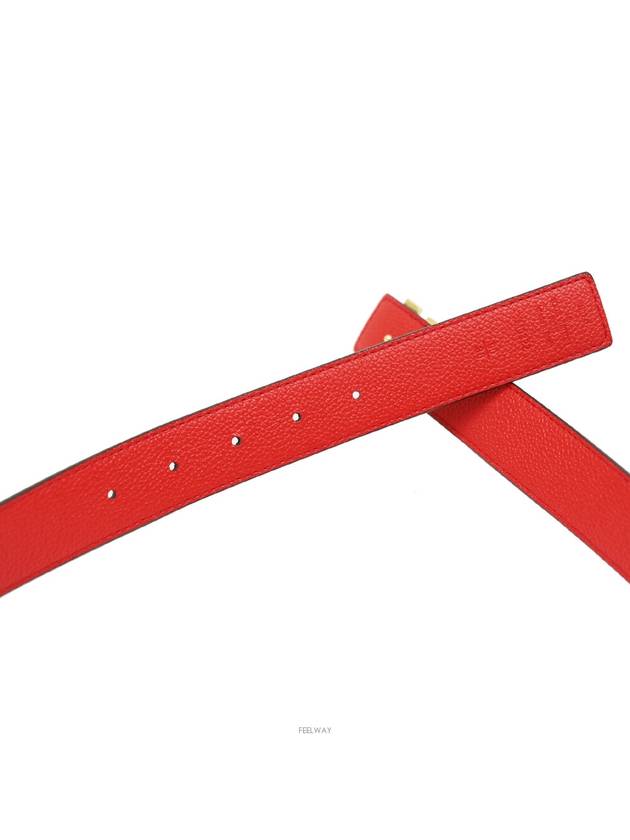 Women s brand new item 98 points out of 100 LV Reversible Monogram Red Leather 30mm Belt - LOUIS VUITTON - BALAAN 5